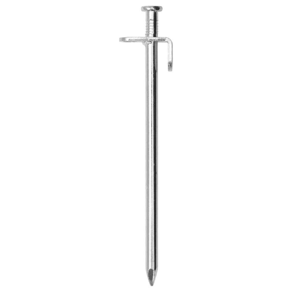 Zeltheringe 24 STK. 19,5 cm 8 mm verzinkter Stahl, Zeltzubehör mit Haken und Öse für Befestigung, Camping, Wandern, Outdoor, Festival, Sturm, Biwak, Sicherung