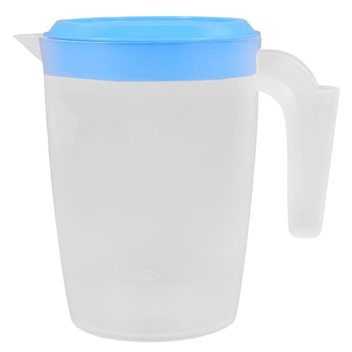 MOTHNUR 冷蔵庫用ジュースピッチャー 蓋付き 製 耐熱冷水ポット おしゃれ飲料ピッチャー 滑りにくいハンドル付き 家用ドリンクディスペンサ