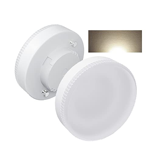 Ampoule LED GX53, blanc naturel 4000 K, 10 W, 1000 lumens, AC/DC 190-260 V, remplace ampoules rondes halogènes ou CFL 100 W, non dimmable, 2 pièces