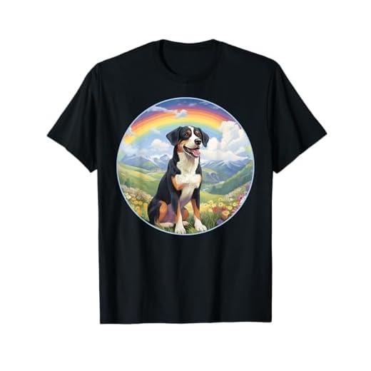 Appenzeller Sennenhund Memorial Rainbow Bridge Cute Dog T-Shirt