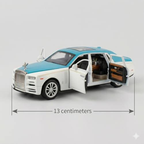 Image of Rolls-Royce Phantom Luxury Sedan 1:36 Scale Die-Cast Metal Car Model - Openable Doors Pull-Back Alloy Collectible Toy Car
