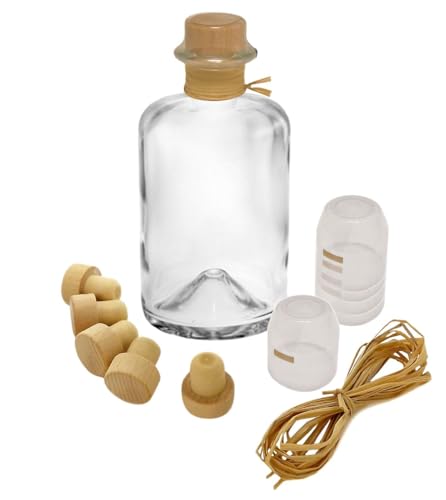 Geniess-Bar! 5x Profi Set Apothekerflasche 700 ml leer Apotheker Glas Flaschen zum selbst befüllen...