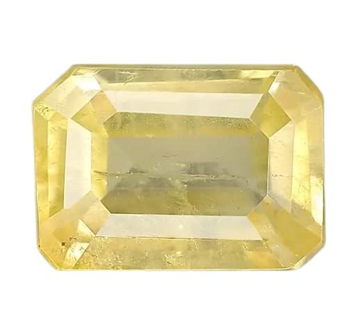 Saphir jaune de Ceylan naturel certifié pierre Pukhraj originale