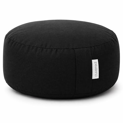 Meditation Cushion - 15" Buckwheat Pillow with Removable Cotton Cover