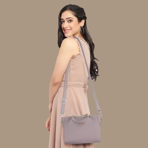 Image of Lady Quinton structured handbag with gold-tone hardware, dual handles, and detachable strap