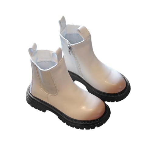 Girls Ankle Boots Fall Winter Combat Boots Non-Slip Short Booties Side Zipper Ankle Booties Toddler Little Big Kid