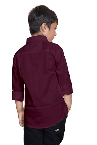 Image of Sky Pearl Boys Spread Collar Casual Full Sleeve Shirt