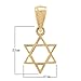 14k Yellow Gold Simple Classic Star of David Charm Pendant