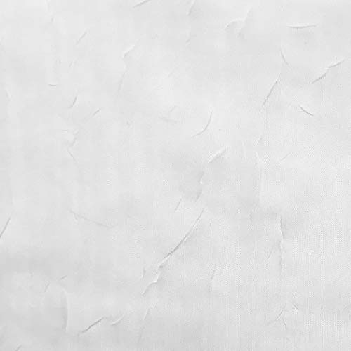 No. 918 Erica Crushed Sheer Voile Rod Pocket Curtain Panel, 51" X 84", White #TOP4