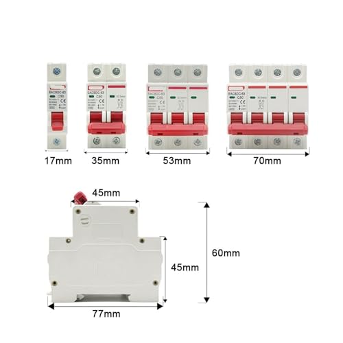 Interruptor de protección contra sobrecarga solar disyuntor miniatura CC 1000V 3P 16A 63A 2