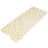 AmazerBath Shower Mat Non Slip 40 x 16 Inches, Shower Stall Mats with Suction Cups and Drain Holes, Non Slip Bath Mat for Tub for Elderly & Kids, Beige