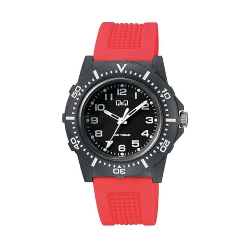 Q&Q Watches V32A-006VY - Reloj de Cuarzo analógico y Digital para Hombre con Correa de Goma