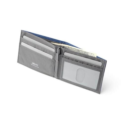 Image of Allett ID Wallet, Cobalt Blue | Leather, RFID Blocking | Slim Minimalist Bifold Wallet, Water Resistant, Durable, Thin, Front Pocket | Holds 4-12+ Cards, Cash