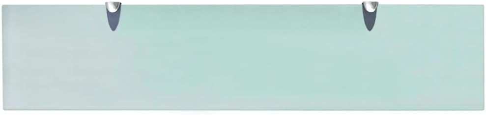 Floating Shelf Clear Tempered Safety Glass Wall Mounted, 7.9x35.4x0.3 inch, Modern Display Ledge for Bathroom, Bedroom, Living Room Decor