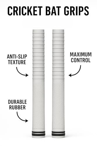 Image of Kizlo Set of 1 Cricket Bat White Grip + 1 Wooden Gripper (Cone) Super Tacky (Pack of 2)