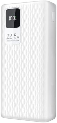 Resim Coverzone A26Q Powerbank 30.000 Mah LCD Ekran Pd 20W Hızlı Şarj Konfulon iPhone Uyumlu Tip C Şarj Güç Bankası Çıkış arayüzü USB C - Beyaz Renk 