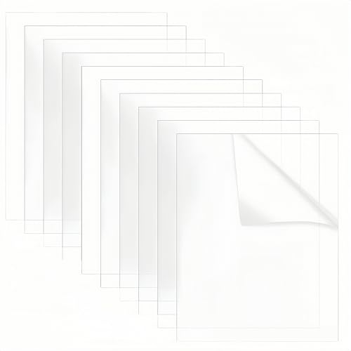 HJYDGJ 10 pannelli acrilici in plastica trasparente, spessore 1 mm, pannelli in plastica trasparente, fogli in vetro acrilico, A4, pannelli, per display, cornici, pittura