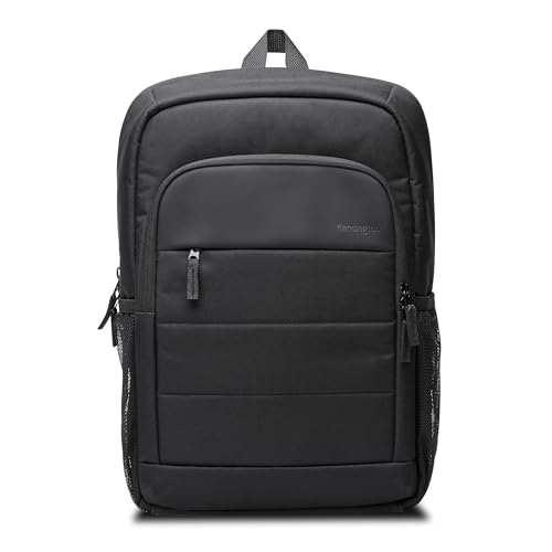 Image of Kensington EQ Backpack 16 inch, for 15.6 inch-16 inch Laptop, Padded Shoulder Straps, Side Pocket,(K60392WW), Black