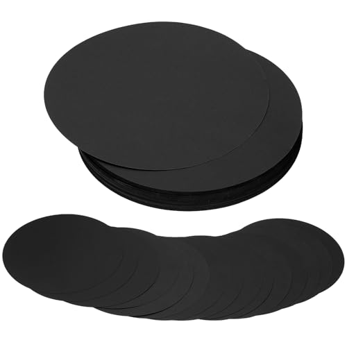 Carton circulaire 200gsm noir PATIKIL | Découpes rondes rigides 8 inch