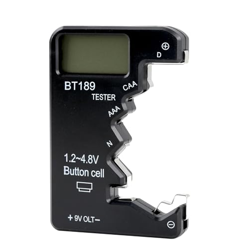 Comprobador Medidor Pilas Digital LCD Universal con Pantalla Electrónica, Probador de Capacidad y Voltaje Portátil para AA AAA C D N 9V 1.5V para Mediciones Precisas Ambientes Domésticos Profesionales