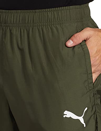 Image of Puma Men's Regular Fit Cotton Track Pants (67040570 + L Olive L)