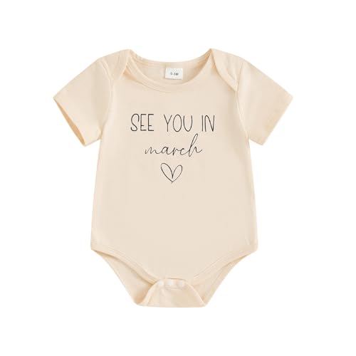 Image of woshilaocai Baby Announcement Bodysuit Pregnancy Reveal for Family | Pregnancy Reveal Ideas&New Baby Surprise for Grandparents, Husband, Aunt, Uncle, Gender Natural Romper, Funny Announcement
