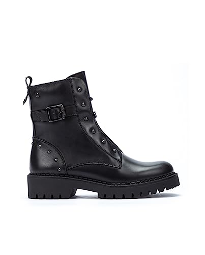 Bottines plates en cuir Pikolinos Aviles pour femme l'élégance du noir véritable