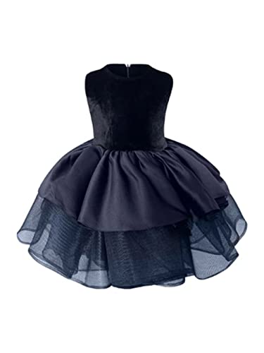 Flower Girls Vintage Dresses Toddler Princess Tutu Tulle Wedding Birthday Party Dress3