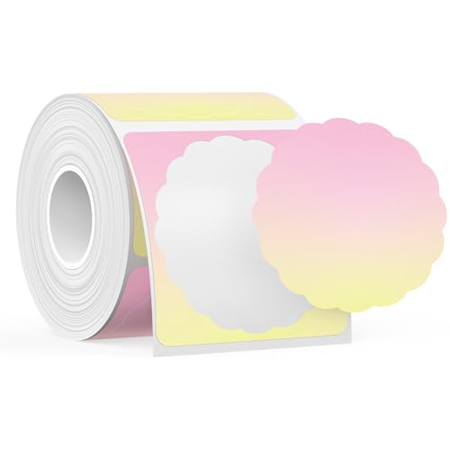 SUPVAN T50M Round 2 Inch Laminated Label Tape - 140 Labels