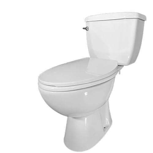 2-Piece White Ceramic Toilet P-trap Kit