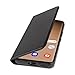 Produktbild WIIUKA Hülle für Samsung Galaxy S25+ / S25 Plus, Leder aus Deutschland, mit Kartenfach, extra Dünn, Handyhülle mit Standfunktion, Tasche Schwarz