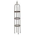 Evergreen 5 ft Garden Trellis for Climbing Plants Vines, Jasmine & Flowers, Rustproof Metal Obelisk Trellises, Outdoor & Indoor Plant Support for Potted Planters (Bronze)