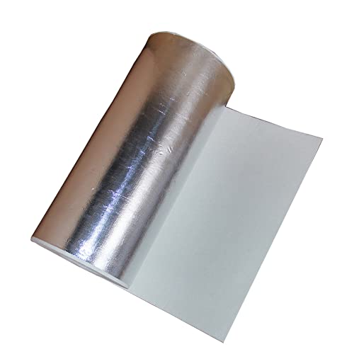 Jonoisax Manta de protección contra Llamas de Fibra de cerámica - Papel de Aluminio 2300F con Respaldo para Soldadura Soldadura Aislamiento de tubería de Chimenea de Horno HVAC,500 * 1000 * 2mm Cover