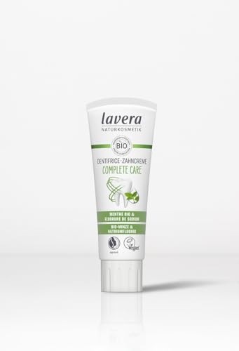 lavera Complete Care Zahnpasta OHNE FLUORURE - 5 mal mehr Schutz - Bio-Pflanzenwirkstoffe - Echinacea Bio & Calcium - Vegan - Naturkosmetik - 75 ml