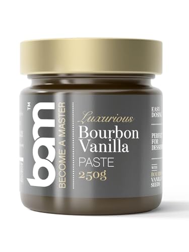 BAM Pasta di Vaniglia - Estratto di Vaniglia Bourbon del Madagascar - Senza Glutine - Ideale per Dolci e Creme, 250 g