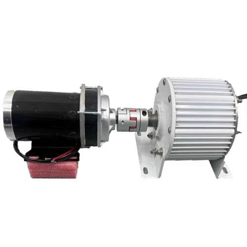 Generador de Imán Permanente de Baja Velocidad de 10 kW, Trifásico (12 V - 380 V), con Motor de Accionamiento DC (DC-24 V + AC-220 V) miniatura 1