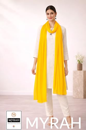 Image of MYRAH Chiffon Solid Casual Daily Use Dupatta For Women's & Girls Length - 2.50 Meter
