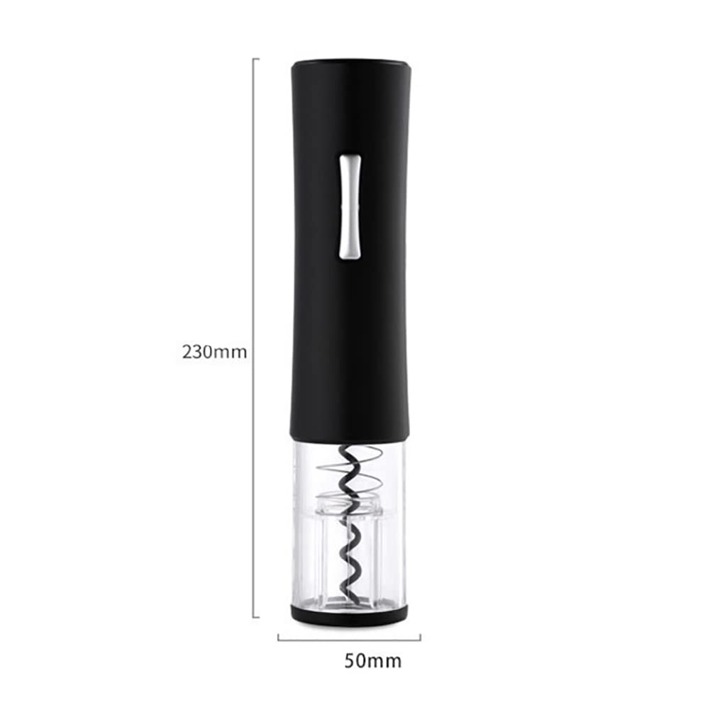 Sacacorchos de Vino eléctrico, Sacacorchos de Vino a batería, Kit de sacacorchos de Vino a batería, Regalo para los Amantes del Vino, Hogar, Cocina, Fiesta, Bar, Boda (Negro)