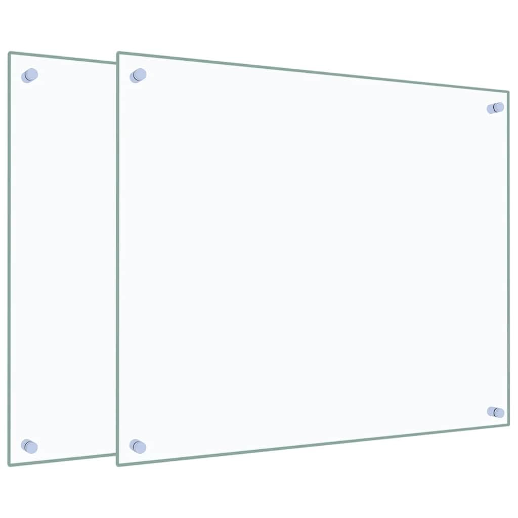 INLIFE Küchenrückwände 2 STK. Transparent 70x60 cm Hartglas,Heim & Garten,Küche & Esszimmer,Küchenhelfer & -utensilien,Transparent,14.1 KG,3315791