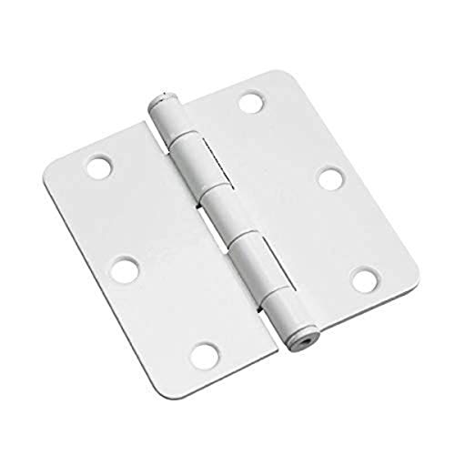 Richelieu Hardware 2821Wb Onward 3-1/2-In (89 Mm) Full Mortise Butt Hinge - 1/4" Radius, White (2-Pack) #TOP3