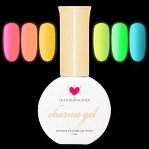 Daily Charme Glow In the Dark Gel Nail Polish / (6 colors), Soak Off UV LED Gel Nail Polish Set, Home DIY/Nail Salon Manicure (15 ml/Bottle)