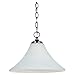 Sea Gull Lighting 65180BLE-965 Pendant with Etched White Glass Shades, Antique Brushed Nickel Finish