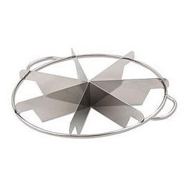 1 X NEW, 6-Slice Pie Cutter Press, 18/8 Gauge Stainless Steel, Commmercial Grade, Side-Handles