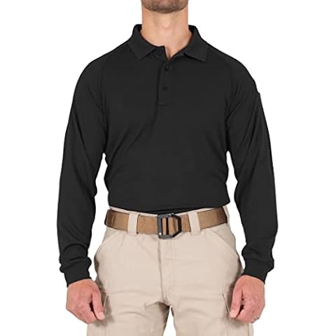 First Tactical 111503-019-L M Performance Ls Polo Pkt Black L Cover