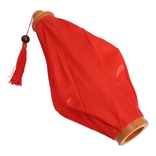 Homoyoyo Linterna Vietnamita Ovalada Roja Decorativa Colgante para Boda Fiesta Jardín Porche con Diseño Diamante Luz Ambiental