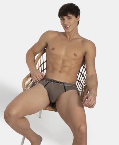 Image of Jockey 8044 Men's Super Combed Cotton Rib Solid Brief with Ultrasoft Waistband