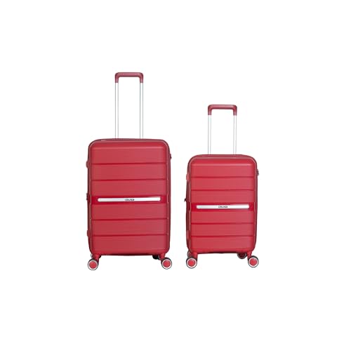 Image of CRUISE Coral Pine Travel Trolley Bags Set (20+24 Inch)| Hard Shell Expandable Suitcases with 8 Spinner Wheels & TSA Lock | Cabin and Check-in Lightweight Luggage Bag | Adjustable Handle (Set of 2)