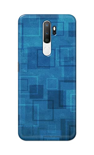 Image of Printed Hard Back Cover Case for Oppo A5 2020 | Oppo A9 2020 Back Cover (Plain Azure Blue) -702