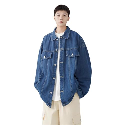 Veste en denim homme rétro style high street oversize casual