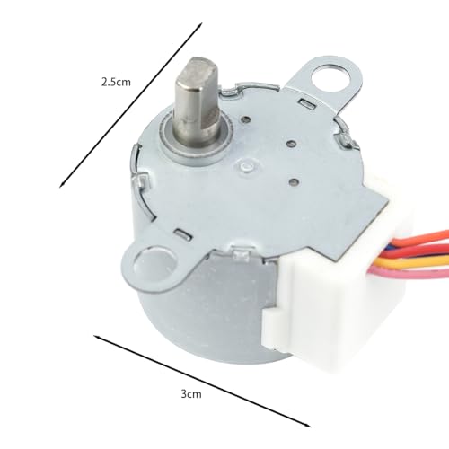 FONGKNOX 24BYJ48 Untersetzungs-Schrittmotor, 12 V, Mikro-Untersetzungsgetriebe, Schrittmotor, 4-phasig, 5-adrig, Klimaanlage, Auflegemotor, Schwenkflügel, Schwenkwindmotor, Kehrwindmotor